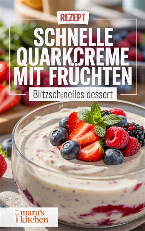 Zubereitung Quarkcreme mit Früchten