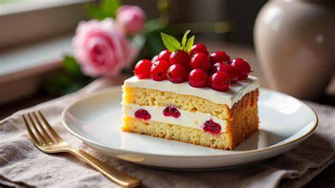 Zubereitung eines fluffigen Biskuitbodens für die Johannisbeer-Sahne-Torte