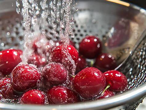 Zubereitung eines fruchtigen Kirschkompotts für die Tortenfüllung