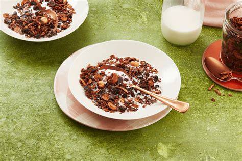 Zubereitung glutenfreies Knuspermüsli mit Schokolade