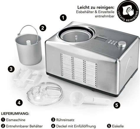 Zubereitung italienischer Gelato in der Eismaschine