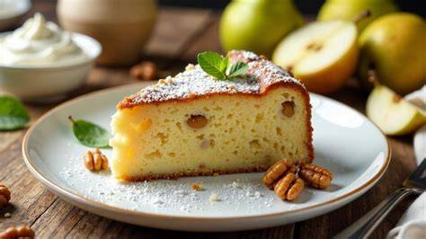 Zubereitung von Birnen für Kuchen (Schälen, Halbieren, Entkernen)