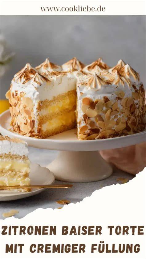 Zubereitungsschritte: Boden, Creme, Baiser, gebackene Torte