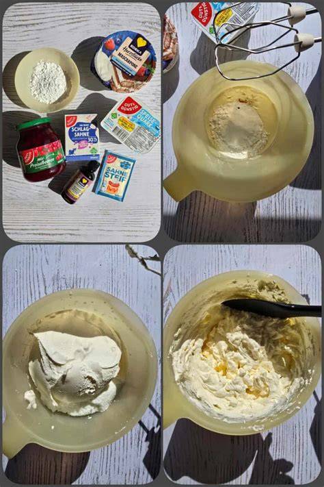 Zubereitungsschritte: Sahne mit Vanille aufkochen