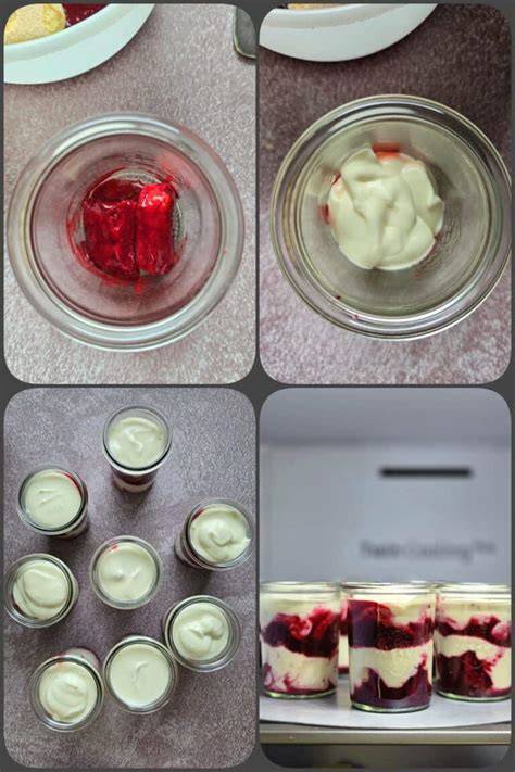Zubereitungsschritte Skyr-Erdbeer-Torte, infografikartig