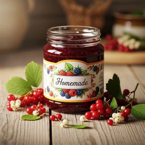 Zubereitungsschritte der Marmelade in der Küche - Einkochen der Johannisbeeren und Marzipan