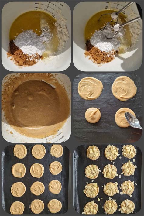 Zubereitungsschritte für Erdnussmus Kekse: Teig, Formen, Backen
