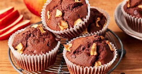 Zubereitungsschritte für Schoko Apfel Muffins in Bildern