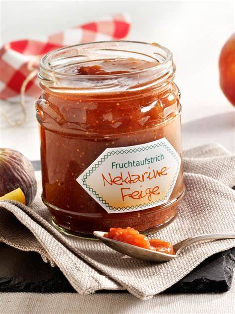 Zubereitungsschritte und Gelierprobe Pfirsich Feigen Marmelade