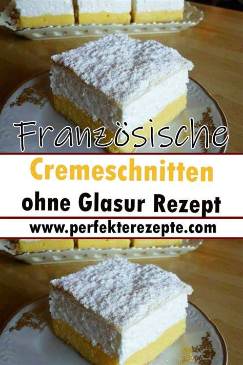 Zubereitungsschritte und Textur von Cremeschnitten-Glasur
