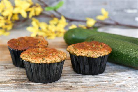Zucchini-Bananen-Muffins auf Teller