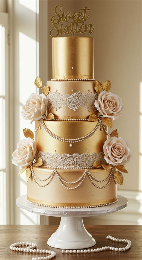 Zuckerblumen und essbare Spitze auf Hochzeitstorte