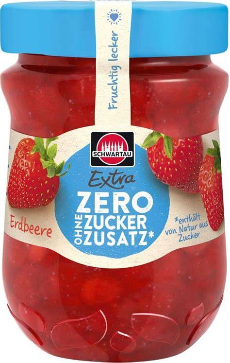 Zuckerersatzstoffe und typische Zusatzstoffe in Marmelade Extra Zero