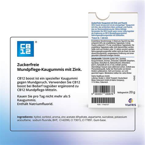 Zuckerfreie Kaugummis (Warnhinweis auf Packung)