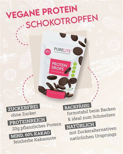 Zuckerfreie vegane Schokodrops als Snack und zum Backen