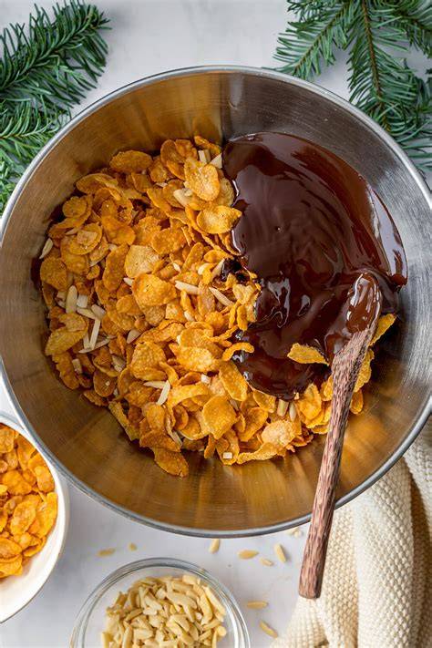 Zuckerkristalle auf Cornflakes