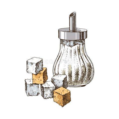 Zuckerwürfel und Zahnschmelz-Illustration