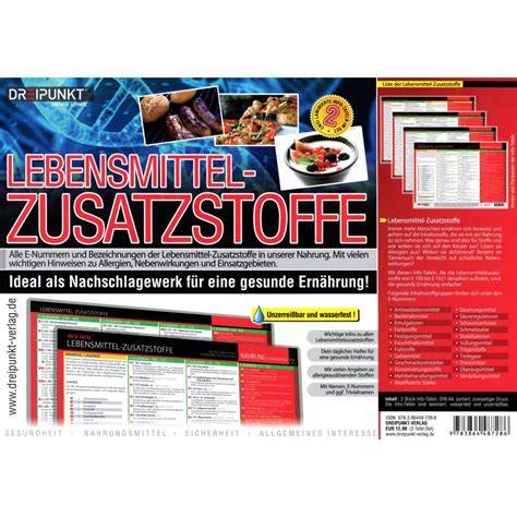 Zusatzstoffe in Speiseeis - Übersichtstabelle