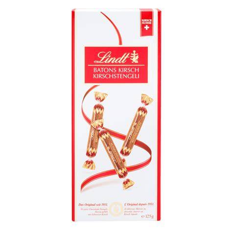 Zutatenübersicht Lindt Kirschstengeli als Infografik