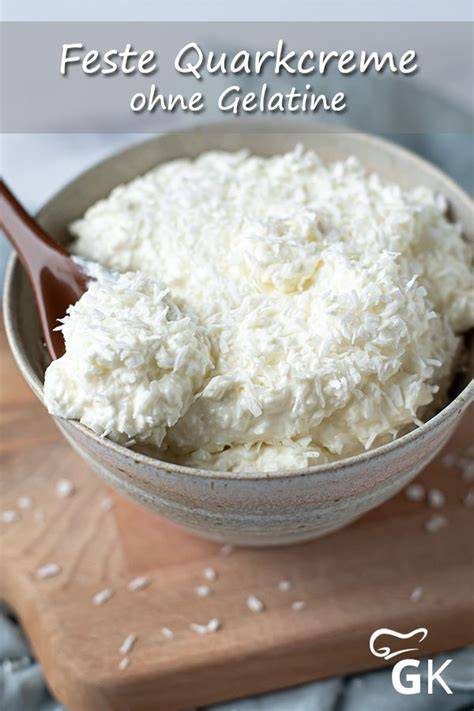 Zutatenübersicht für Quarkcreme ohne Gelatine