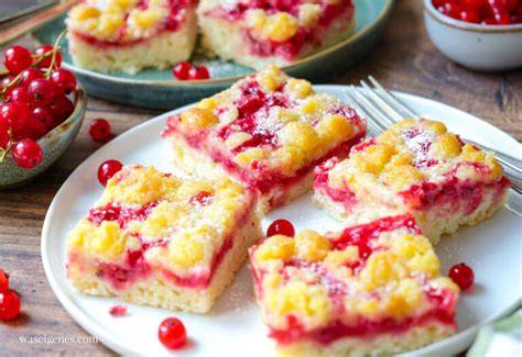 Zutaten Johannisbeer Pudding Streuselkuchen Infografik