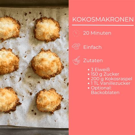 Zutaten Kokosmakronen im Überblick