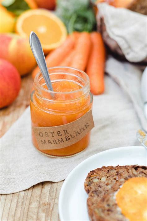 Zutaten Ostermarmelade: Karotte, Apfel, Orange, Ingwer