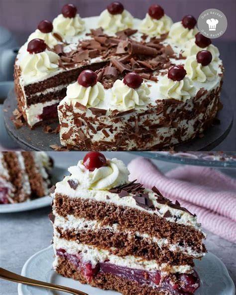 Zutaten Schwarzwälder Kirschtorte: Biskuit, Kirschen, Sahne, Schokolade
