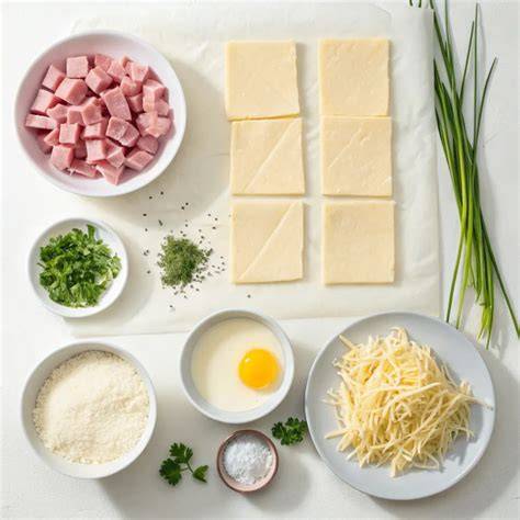 Zutaten als Flatlay angeordnet