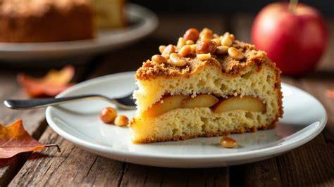 Zutaten für Apfel-Krokant-Kuchen ordentlich aufs Backbrett gelegt