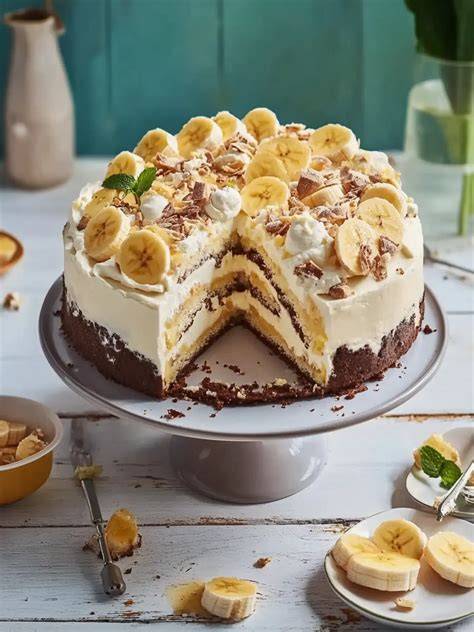 Zutaten für Bananensplit Torte auf einen Blick