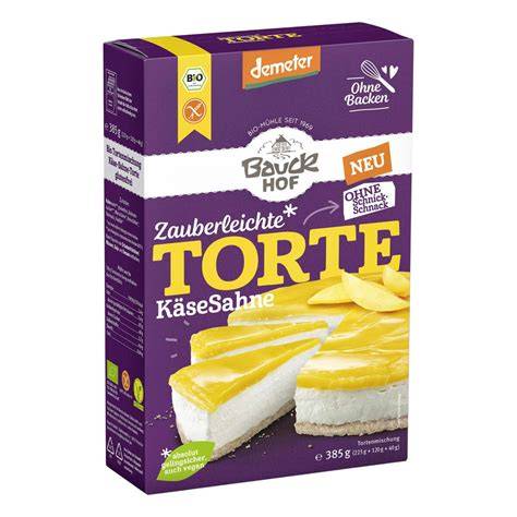 Zutaten für Bauckhof Käse-Sahne-Torte