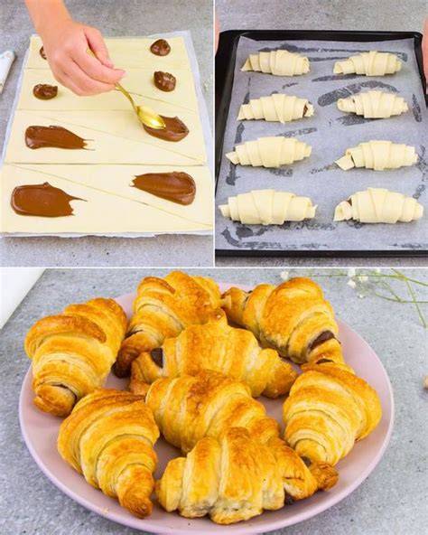 Zutaten für Croissants mit Eis