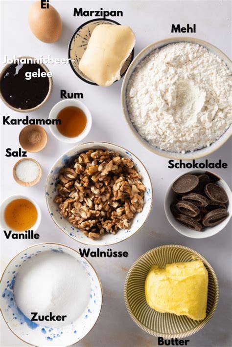 Zutaten für Dinkel Marzipan Plätzchen
