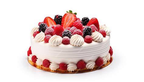 Zutaten für Erdbeer-Sahne-Torte auf weißem Hintergrund