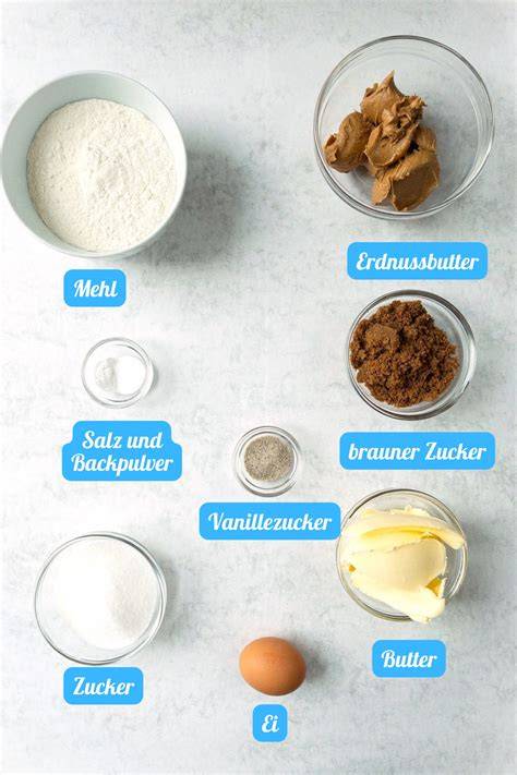 Zutaten für Kuhbonbon-Cookies