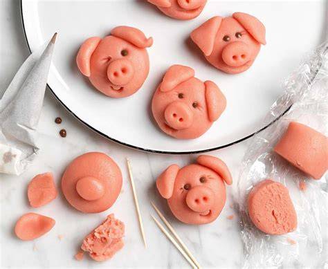 Zutaten für Marzipan Glücksschweinchen