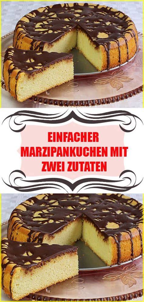 Zutaten für Marzipankuchen als Infografik