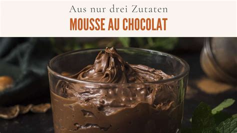 Zutaten für Mousse au Chocolat mit Vollmilchschokolade - Infografik
