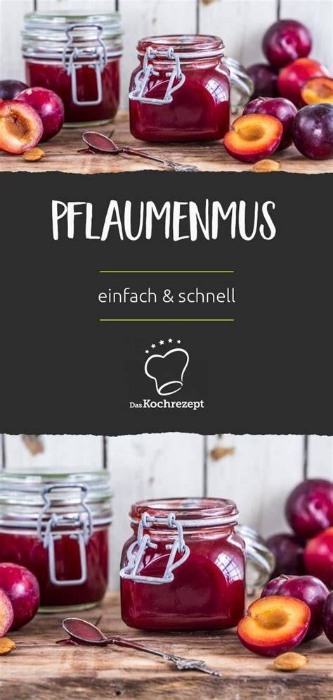 Zutaten für Pflaumenmarmelade und Unterschiede zu Pflaumenmus (Infografik)