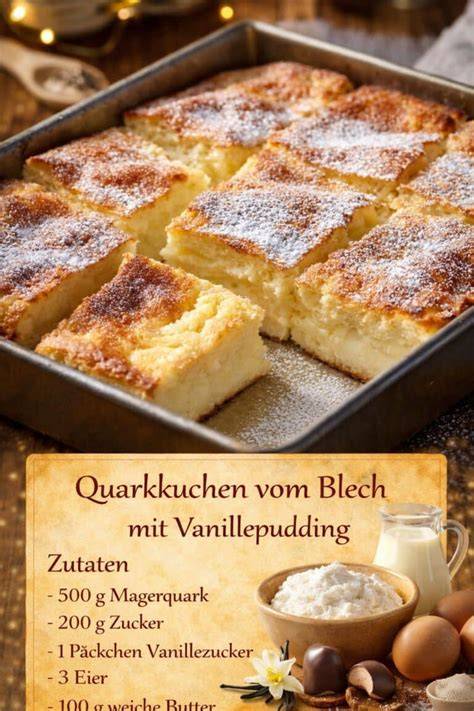 Zutaten für Quarkkuchen vom Blech