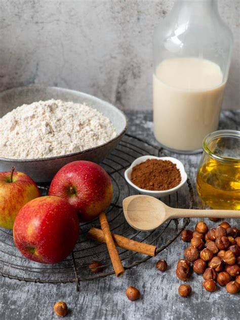 Zutaten für Schoko-Apfelkuchen