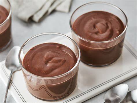 Zutaten für Schokoladenpudding: Milch, Sahne, Eigelb, Schokolade, Stärke, Zucker