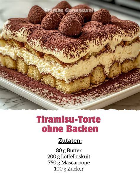 Zutaten für Tiramisu-Torte einzeln abgebildet