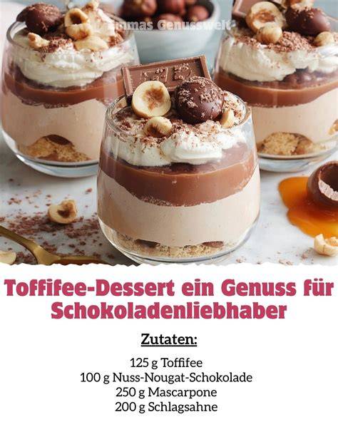 Zutaten für Toffifee-Dessert