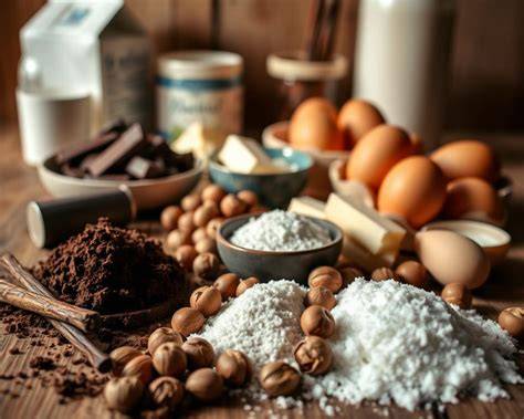 Zutaten für amerikanischen Schokoladenkuchen und ihre Einsatzmöglichkeiten