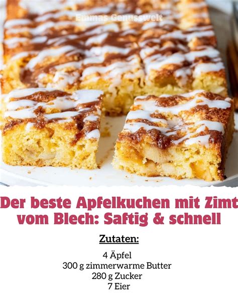 Zutaten für dänischen Apfelkuchen (Äpfel, Mehl, Butter, Zimt, Zucker, Joghurt)