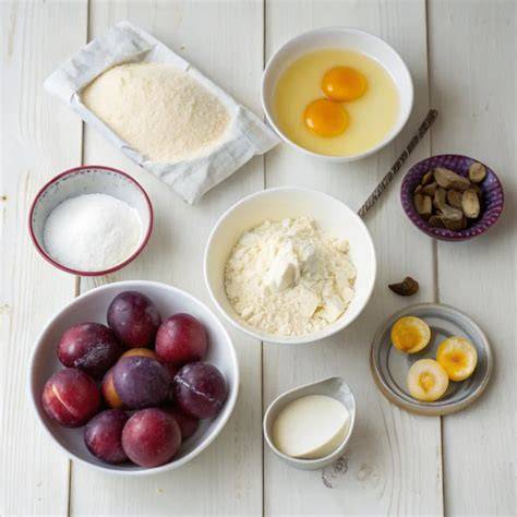 Zutaten für den perfekten Pflaumenkuchen