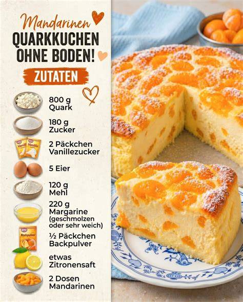 Zutaten für einen Quarkkuchen, Marmeladengläser, Eier und Quark auf Holztisch arrangiert