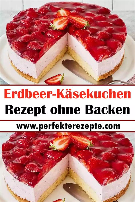 Zutaten für einen festlichen Erdbeer-Käsekuchen